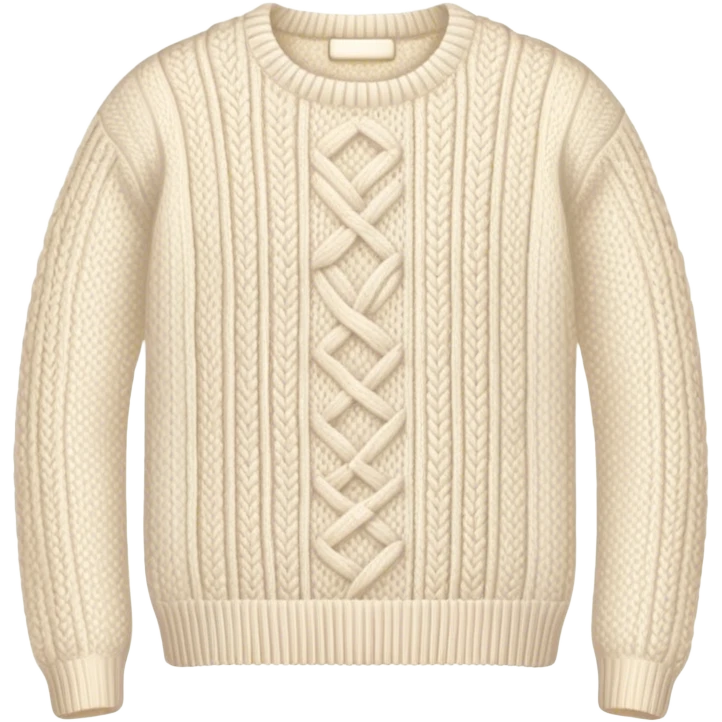 knitted vintage white sweater emoji
