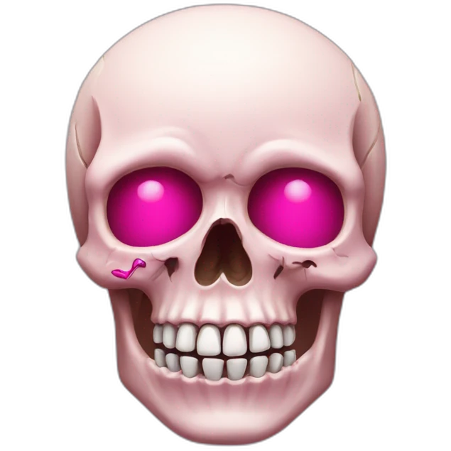 skull with pink nails emoji
