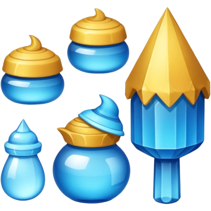 Glitter pacote de pipoca, listras roxas e azul ciano emoji