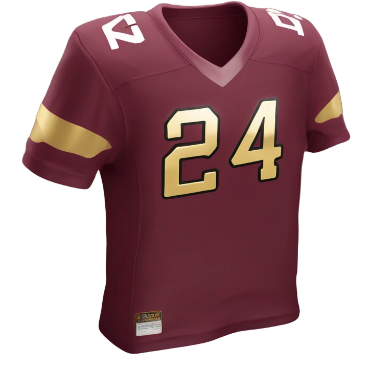 Maroon gold football player #24 emoji