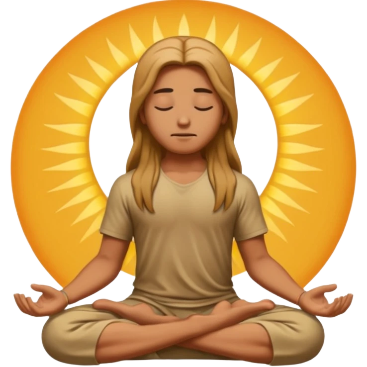 
Chill hippy meditating under sunlight.



























 emoji