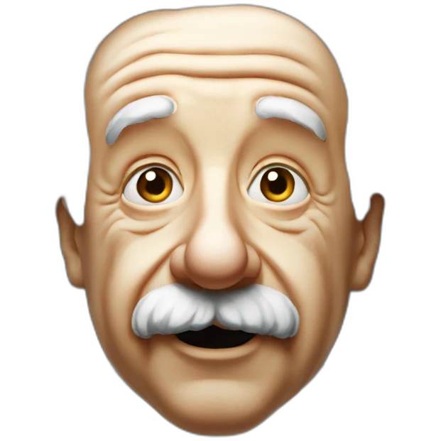 Albert Einstein looking up emoji