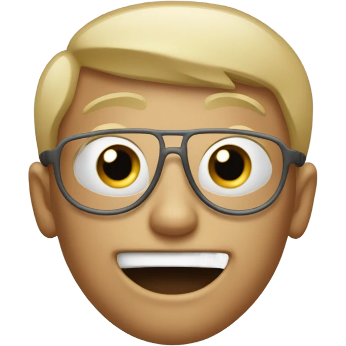 A soccer goal with eyes in the middle emoji