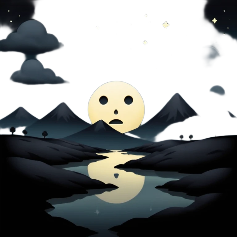 dark and eerie scene, the entire world covered in darkness. The sky is deep black with no stars or light, no moon, no glow just total void and silence. The atmosphere feels ominous and unsettling, as if darkness has swallowed everything. No characters, no visible light sources emoji