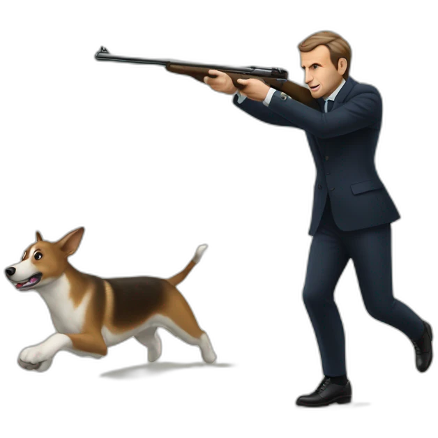 Emanuel Macron hunting emoji