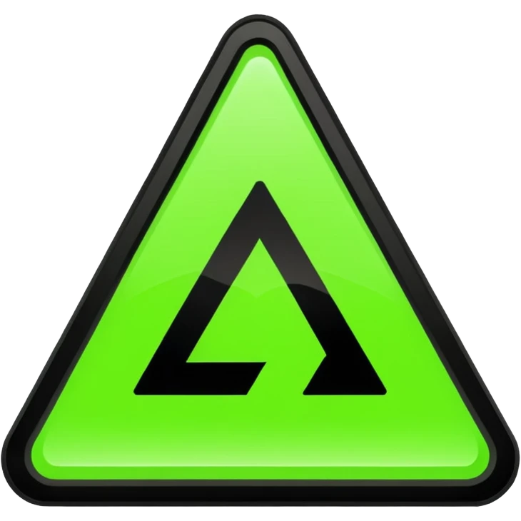 danger green triangle sign emoji