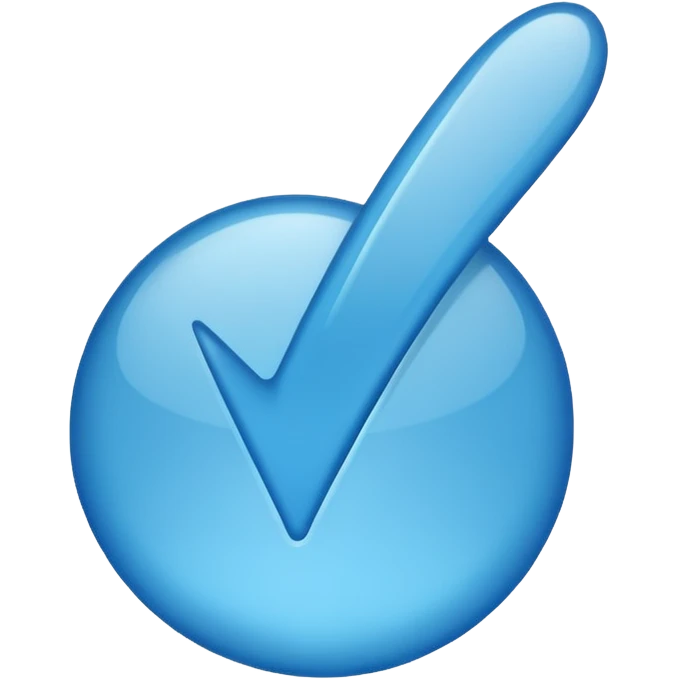Emoji de verificación azul emoji