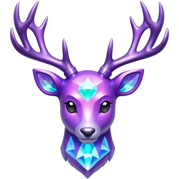 glitter purple and cian pokemon crystal deer emoji