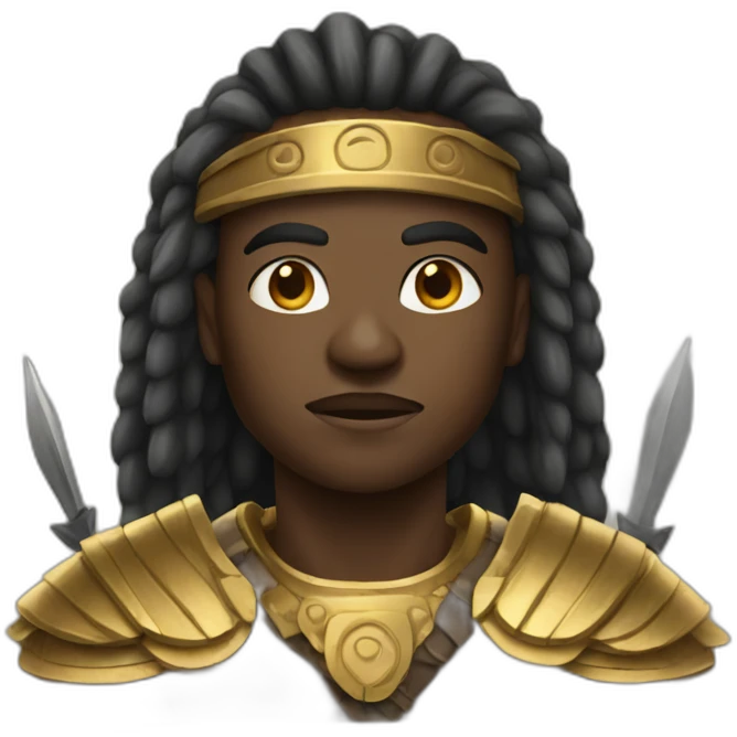 An african warrior emoji