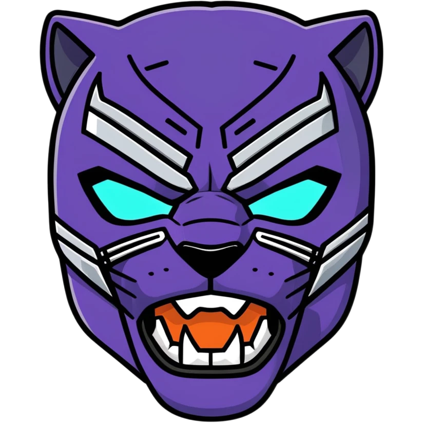 black panther with grills  emoji