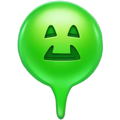 a "AV" words buat metallic and glowing neon green emoji