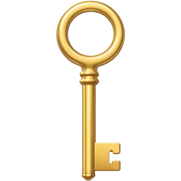 smooth golden key emoji