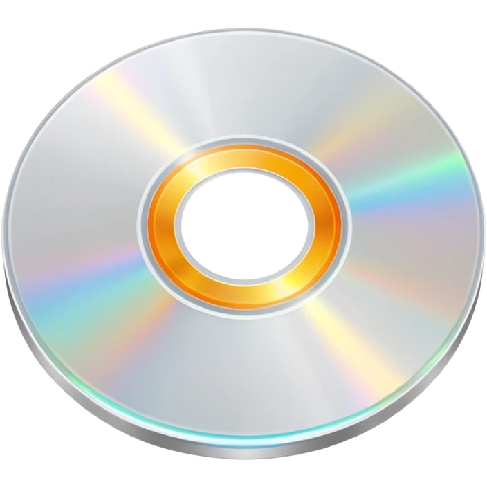 белый светящийся immortal effect CD-диск, no background emoji