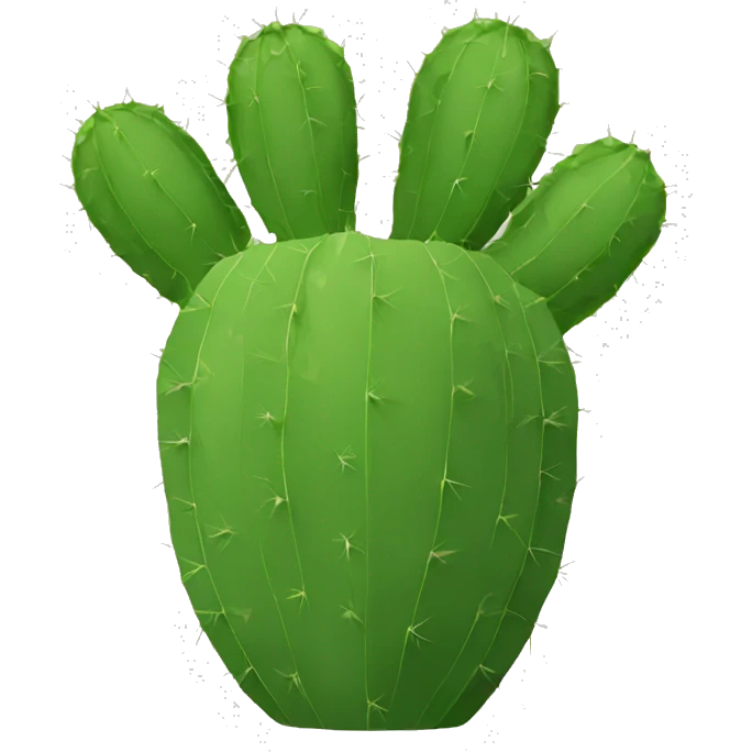 single flat Nopal without pot emoji