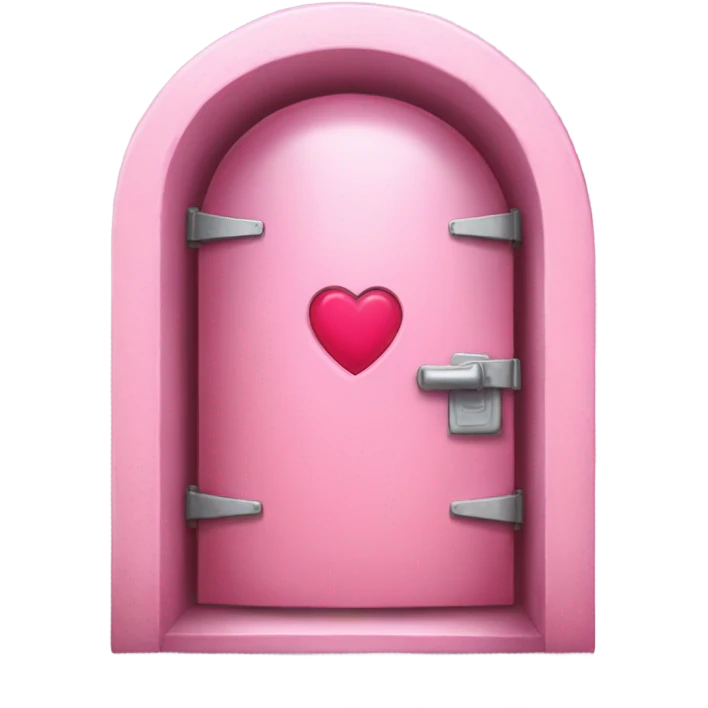 pink vault with a heart door emoji