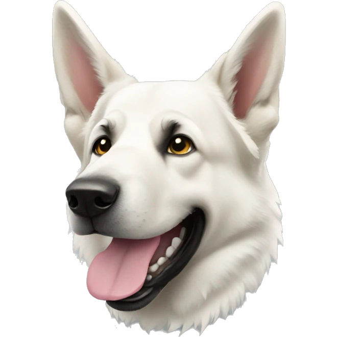 White German shepherd  emoji