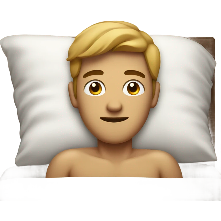 male portrait in bed emoji
