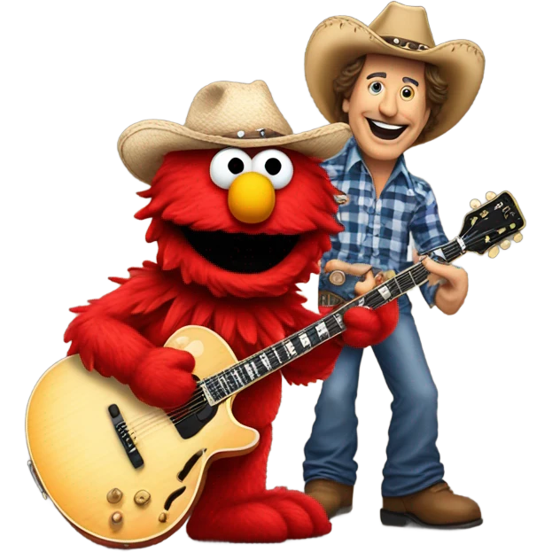 Elmo and Ted Nugent emoji