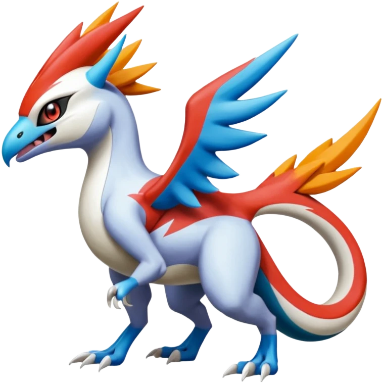 Meloetta-Latias-Nargacuga-Latios-Wargreymon-Protogen-Pokémon-Digimon-Fakémon-fusion-hybrid-creature emoji