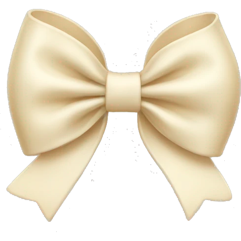 cream bow emoji