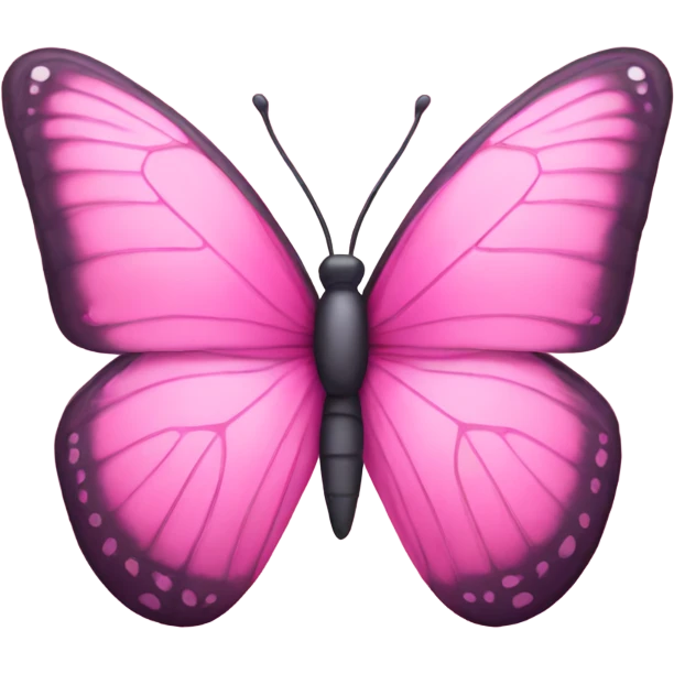 Pink butterfly emoji