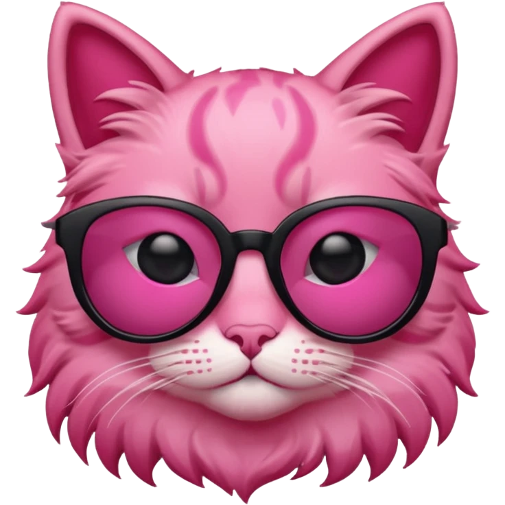 Pink cat with sunglasses emoji