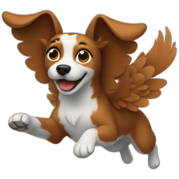 Flying dog emoji