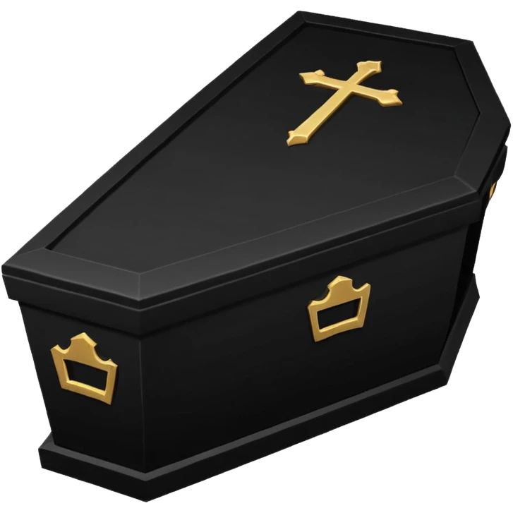 goth black coffin emoji