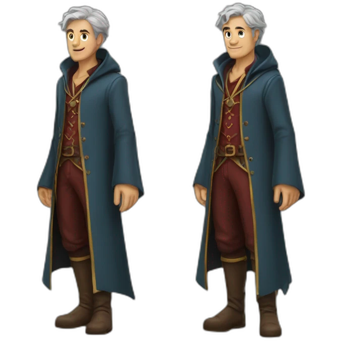 Merlin le magicien old full body emoji
