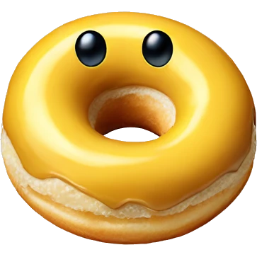 Donut in banana on peanut butter  emoji