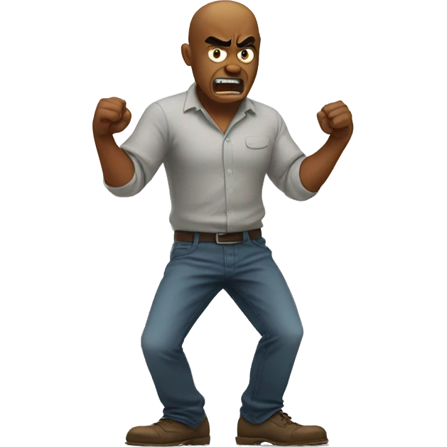angry man stomping feet emoji