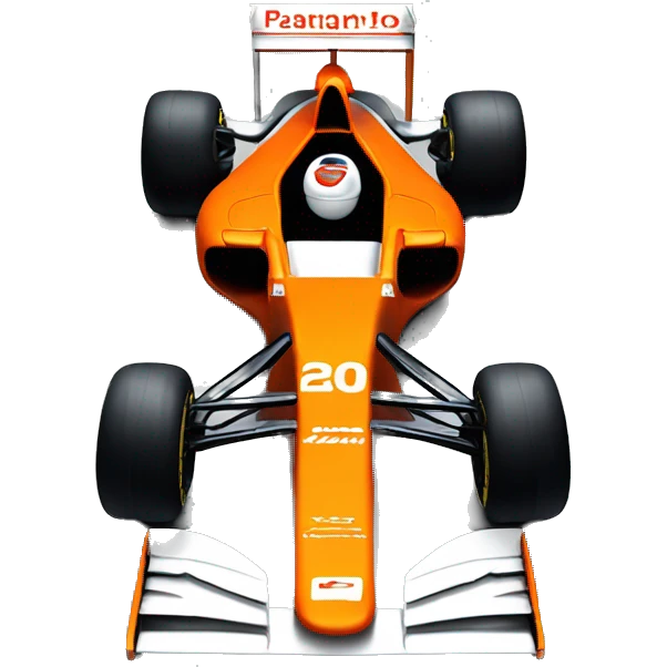 orange papaya coloured mclaren formula one car emoji