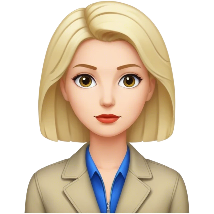 white conservative woman in jacket emoji
