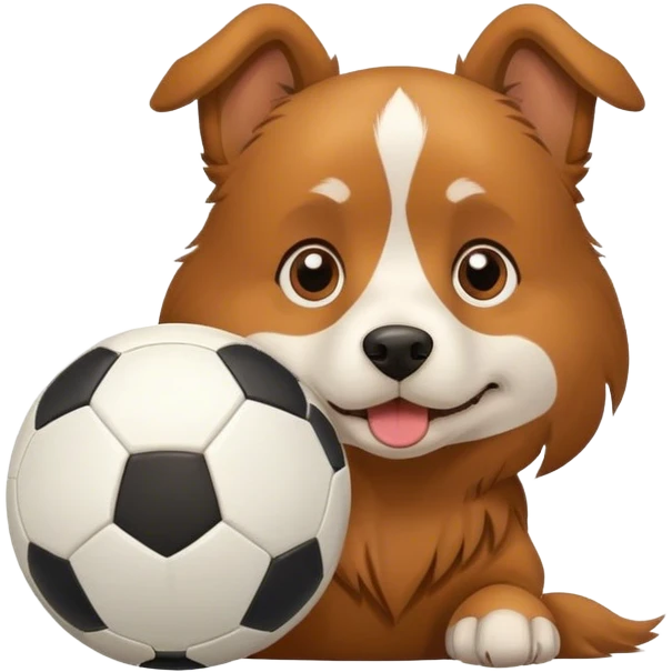 Dog with a soccerball emoji