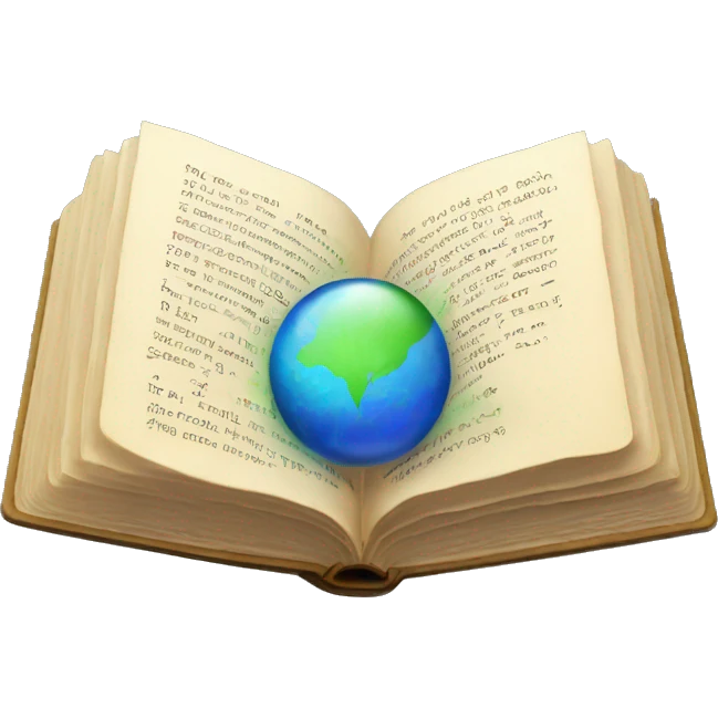 open book with simbol science emoji