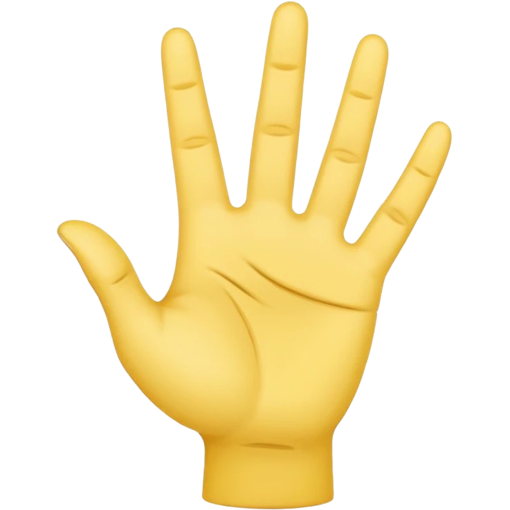 american sign language alphabet A yellow hand with six fingers emoji