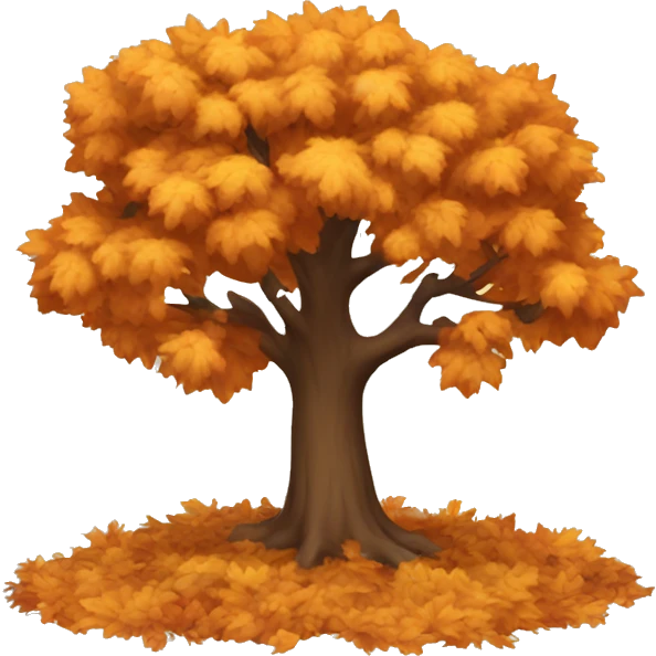 Autumn tree emoji