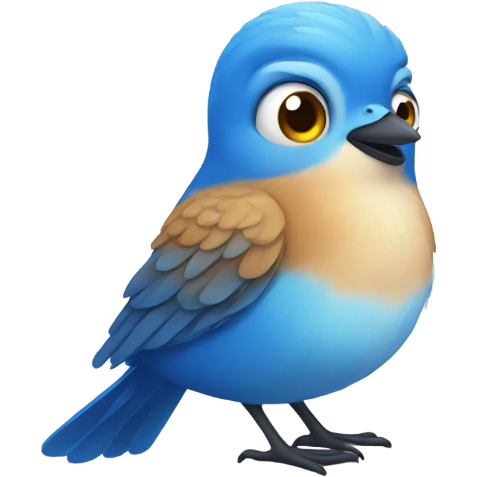 smiling blue bird emoji