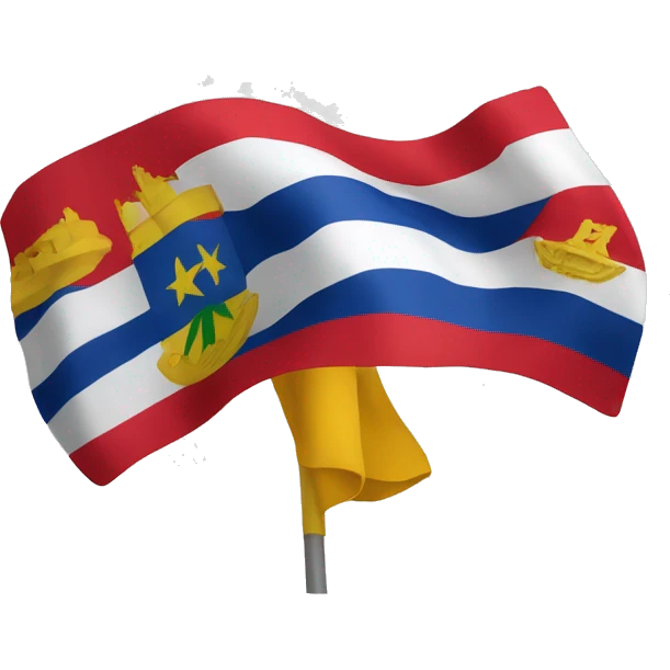 Bandera de la ciudad de Barranquilla  emoji