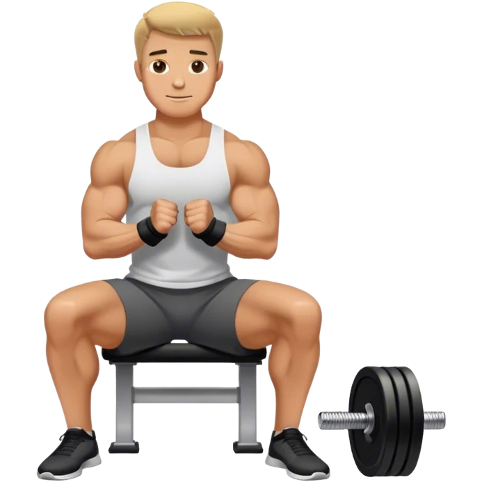 man weighted wrist curl emoji