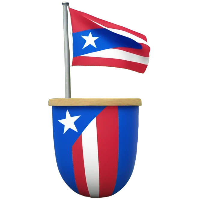 Puerto Rican flag on a island  emoji