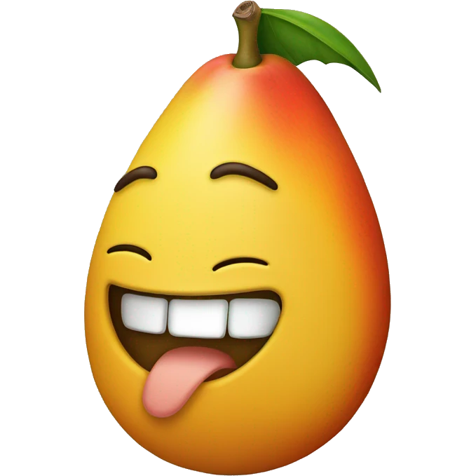 Farting, laughing mango  emoji