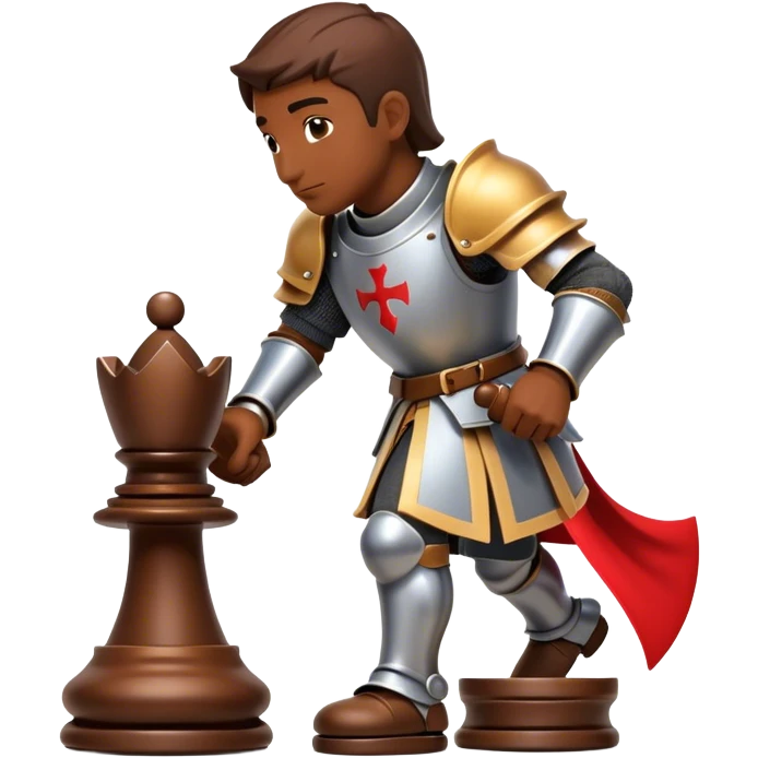 bold chess move with knight emoji