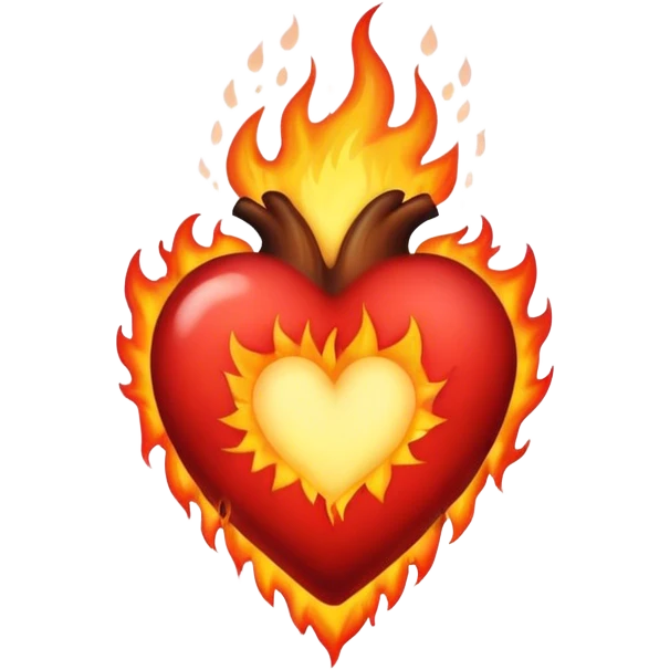  Herz hüpfen brennen emoji