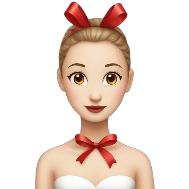 black swan red ribbon emoji