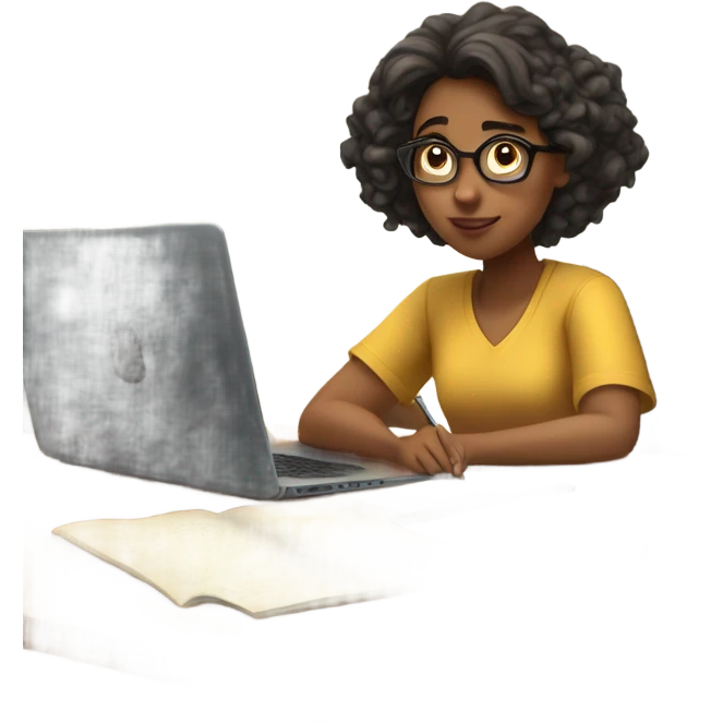 girl law student cramming studying emoji