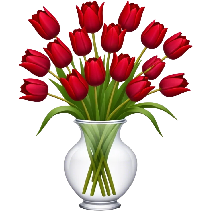 Dark red tulip bouquet  emoji