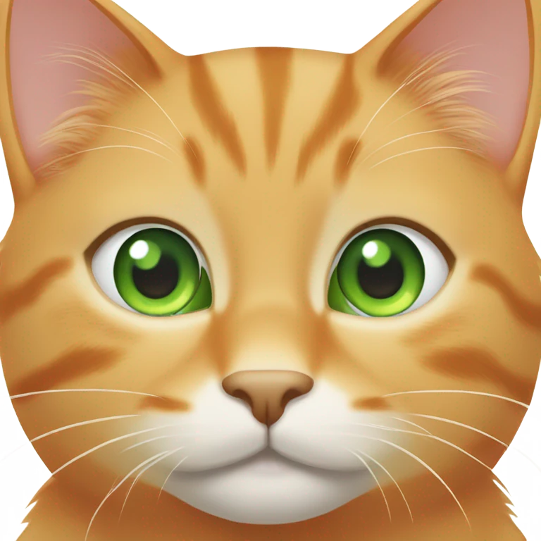 Light orange tabby cat with green eyes emoji