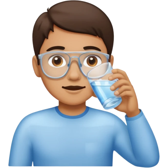 persona bebiendo agua emoji