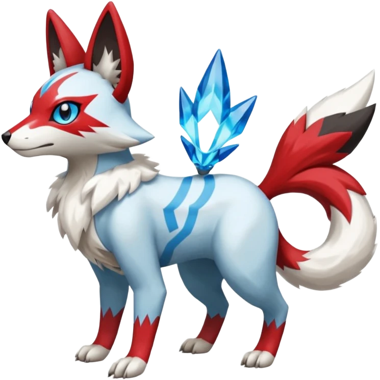 Meloetta-Zangoose-Lycanroc-Zeraora-Trico-Pokémon-Fakémon-fusion-hybrid-creature emoji